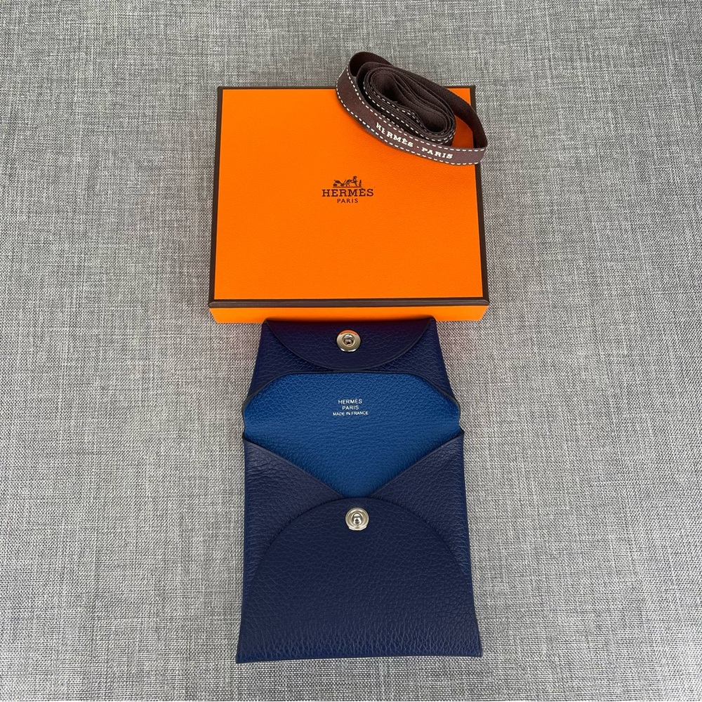 Hermes Bastia Verso in Bleu Saphir / Bleu France Evercolor